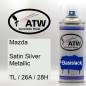 Preview: Mazda, Satin Silver Metallic, TL / 26A / 28H: 400ml Sprühdose, von ATW Autoteile West.